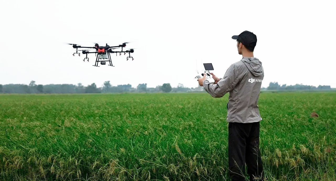 Imagen de drones en agricultura
