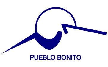 icono de pueblo bonito en color azul